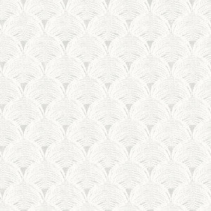 Santiago Grey Scalloped Wallpaper by Chesapeake