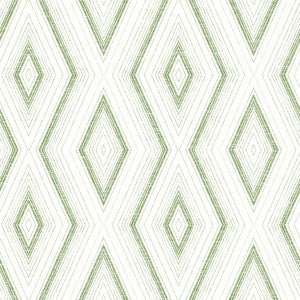 Santa Green Green Geometric Wallpaper by Chesapeake