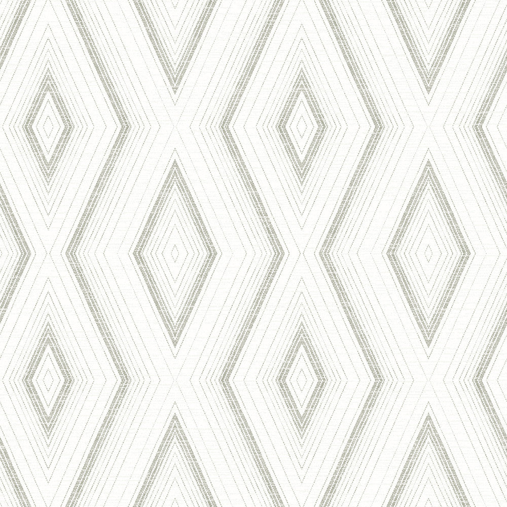 Santa Grey Grey Geometric Wallpaper by Chesapeake Sanibel Covers about 56.4 square feet 20.5-in by 33-ft long roll Prepasted 20.5 - Fabric Carolina -