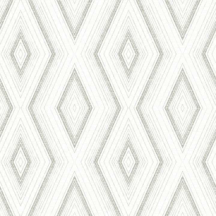 Santa Grey Grey Geometric Wallpaper by Chesapeake Sanibel Covers about 56.4 square feet 20.5-in by 33-ft long roll Prepasted 20.5 - Fabric Carolina -