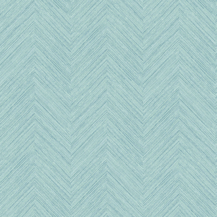 Caladesi Aqua Faux Linen Wallpaper by Chesapeake Sanibel Covers about 56.4 square feet United States Prepasted 20.5-in repeat, drop match 20.5-in by 33-ft long roll - Fabric Carolina -