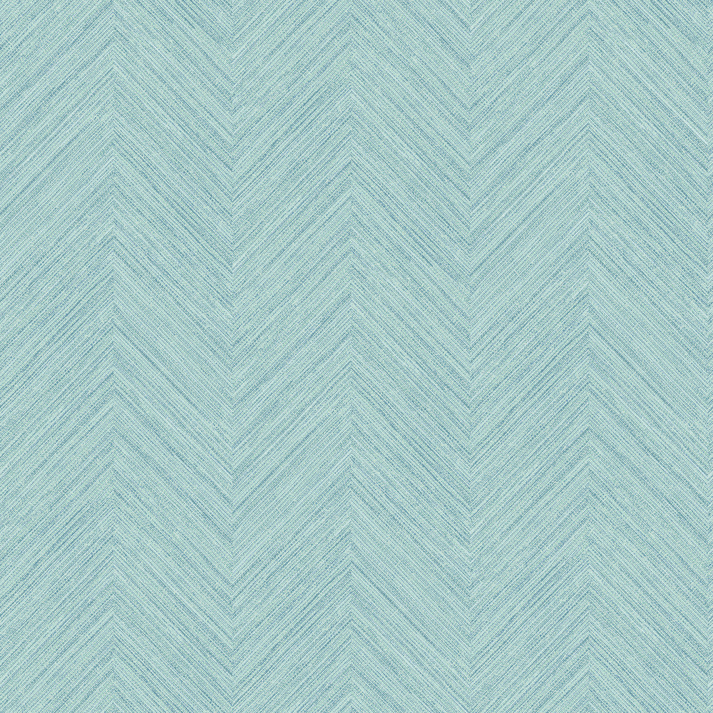 Caladesi Aqua Faux Linen Wallpaper by Chesapeake Sanibel Covers about 56.4 square feet United States Prepasted 20.5-in repeat, drop match 20.5-in by 33-ft long roll - Fabric Carolina -