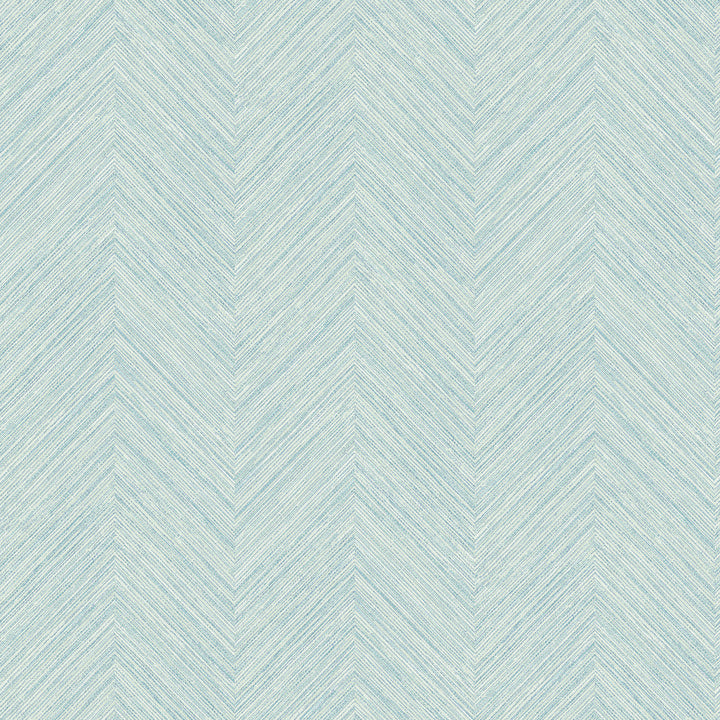 Caladesi Teal Faux Linen Wallpaper by Chesapeake Sanibel Covers about 56.4 square feet 20.5-in by 33-ft long roll Prepasted 20.5 - Fabric Carolina -