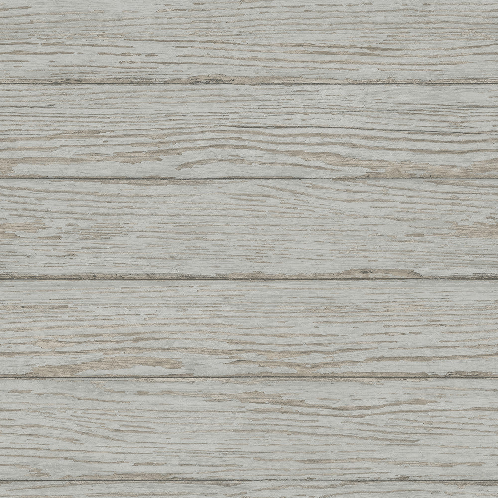 Rehoboth Grey Distressed Wood Wallpaper by Chesapeake Sanibel Covers about 56.4 square feet 20.5-in by 33-ft long roll Prepasted 20.5 - Fabric Carolina -
