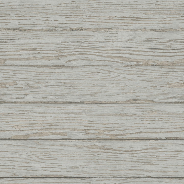 Rehoboth Grey Distressed Wood Wallpaper by Chesapeake Sanibel Covers about 56.4 square feet 20.5-in by 33-ft long roll Prepasted 20.5 - Fabric Carolina -