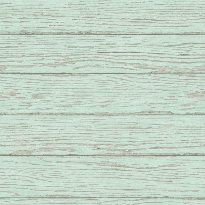 Rehoboth Mint Distressed Wood Wallpaper by Chesapeake Sanibel Covers about 56.4 square feet 20.5-in by 33-ft long roll Prepasted 20.5 - Fabric Carolina -