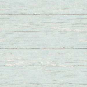 Rehoboth Aqua Distressed Wood Wallpaper by Chesapeake