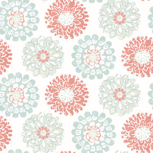Sunkissed Coral Floral Wallpaper by Chesapeake