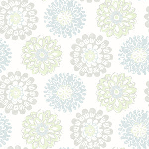 Sunkissed Light Green Green Floral Wallpaper by Chesapeake