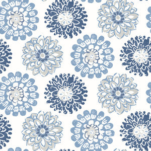 Sunkissed Blue Floral Wallpaper by Chesapeake