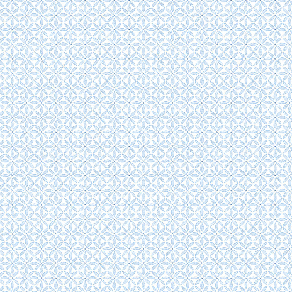 Jellia Blue Petal Geometric Wallpaper by Chesapeake Flora & Fauna Covers about 56.4 square feet 20.5-in by 33-ft long roll Prepasted 2.1 - Fabric Carolina -