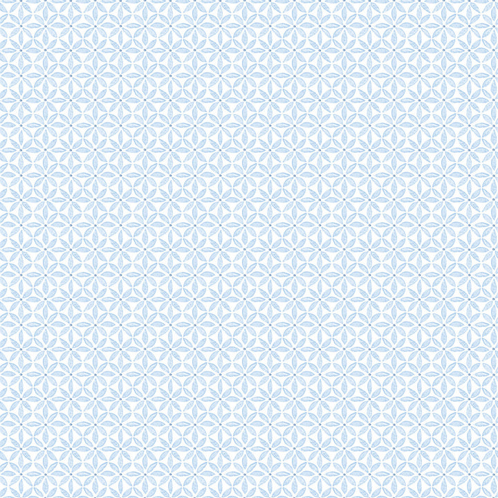 Jellia Blue Petal Geometric Wallpaper by Chesapeake Flora & Fauna Covers about 56.4 square feet 20.5-in by 33-ft long roll Prepasted 2.1 - Fabric Carolina -