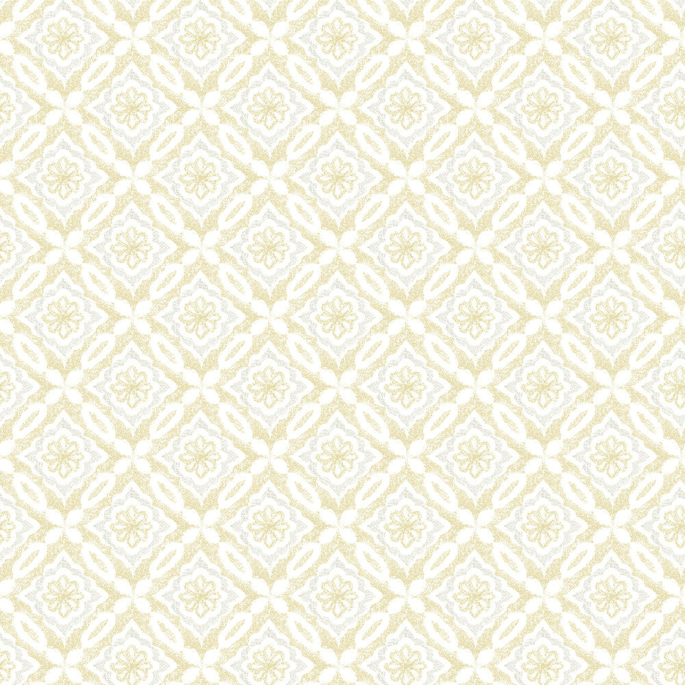 Hugson Yellow Quilted Damask Wallpaper by Chesapeake Flora & Fauna Covers about 56.4 square feet 20.5-in by 33-ft long roll Prepasted 4.2 - Fabric Carolina -