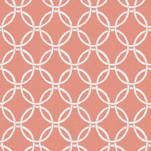 Quelala Coral Ring Ogee Wallpaper by Chesapeake