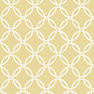 Quelala Yellow Ring Ogee Wallpaper by Chesapeake