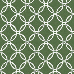 Quelala Green Ring Ogee Wallpaper by Chesapeake