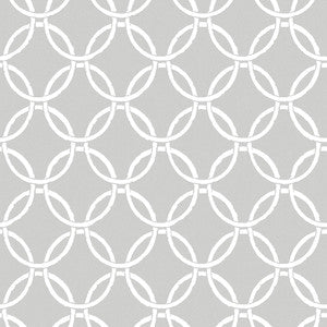 Quelala Grey Ring Ogee Wallpaper by Chesapeake