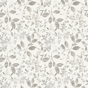 Tinker Grey Woodland Botanical Wallpaper by Chesapeake