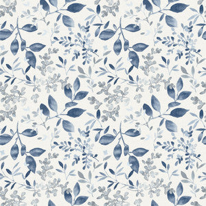Tinker Navy Woodland Botanical Wallpaper by Chesapeake
