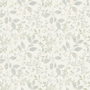 Tinker Teal Woodland Botanical Wallpaper by Chesapeake
