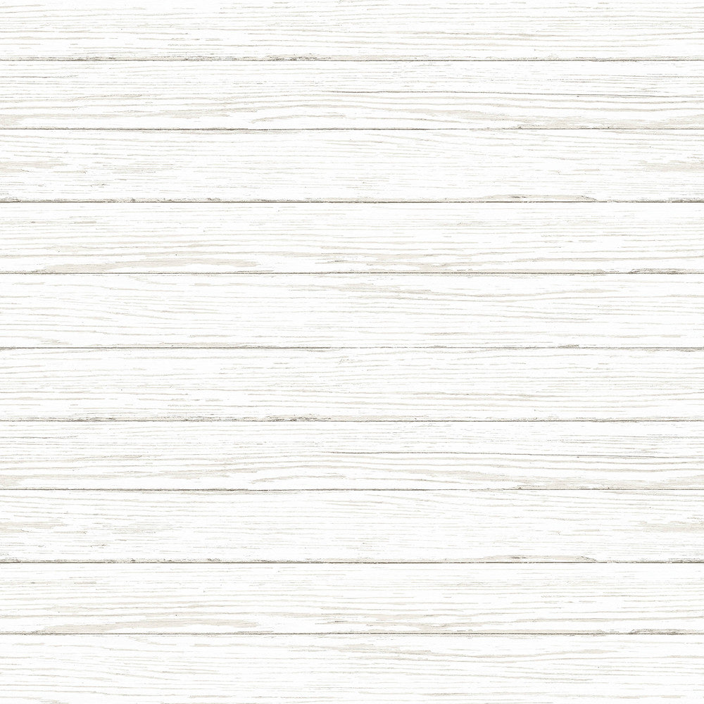 Ozma White Wood Plank Wallpaper by Chesapeake Flora & Fauna Covers about 56.4 square feet 20.5-in by 33-ft long roll Prepasted 10.5 - Fabric Carolina -