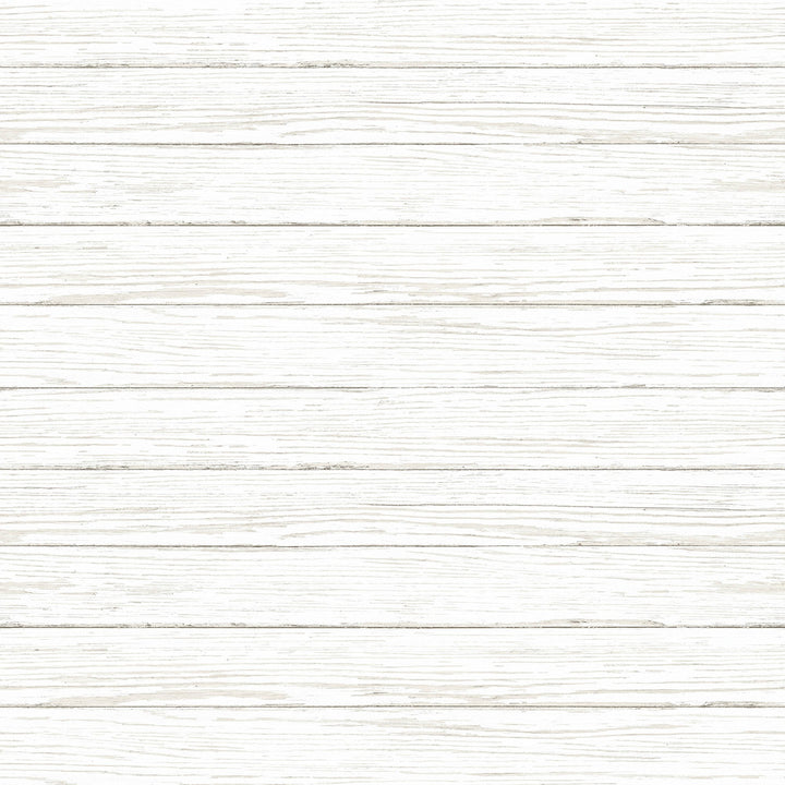 Ozma White Wood Plank Wallpaper by Chesapeake Flora & Fauna Covers about 56.4 square feet 20.5-in by 33-ft long roll Prepasted 10.5 - Fabric Carolina -