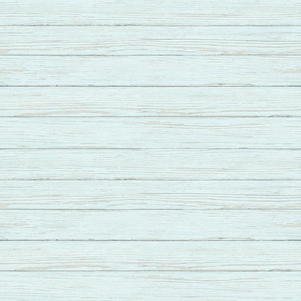 Ozma Aqua Wood Plank Wallpaper by Chesapeake Flora & Fauna Covers about 56.4 square feet 20.5-in by 33-ft long roll Prepasted 10.5 - Fabric Carolina -