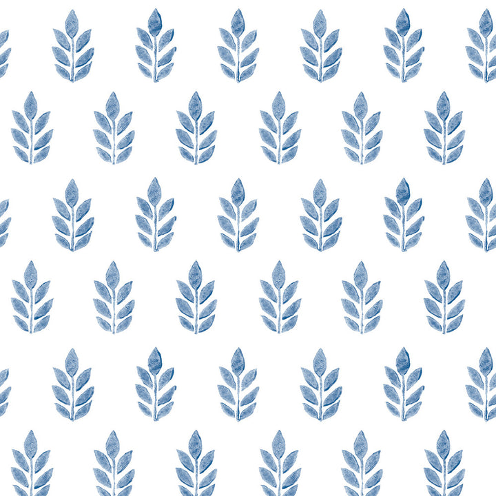 Ervic Neutral Leaf Block Print Wallpaper by Chesapeake Flora & Fauna Covers about 56.4 square feet 20.5-in by 33-ft long roll Prepasted 7 - Fabric Carolina -