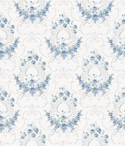 Georgiana Navy Tearose Wallpaper by Chesapeake