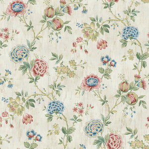 Chrysanthemum Multicolor Jacobean Wallpaper by Chesapeake