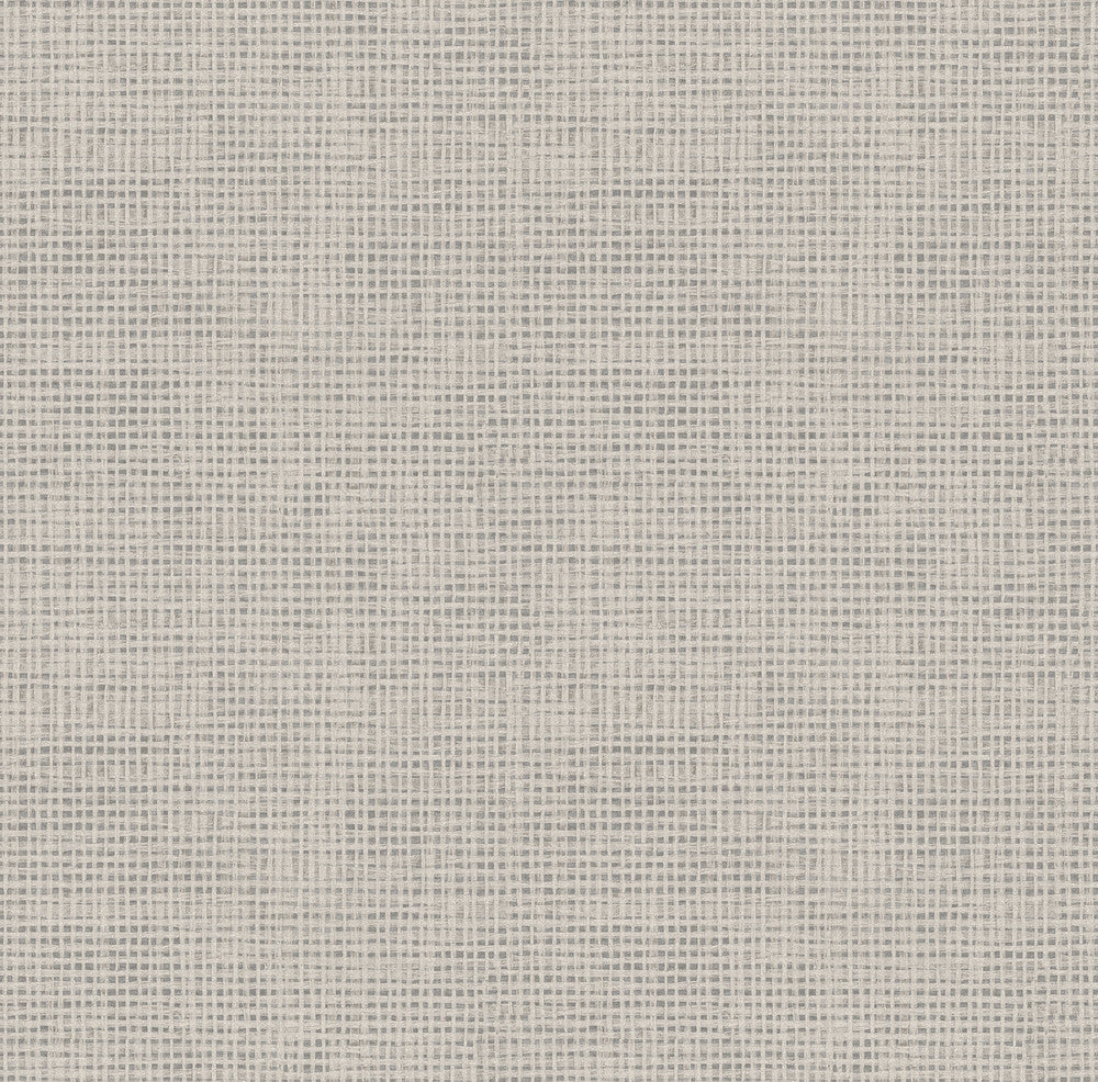 Nimmie Grey Basketweave Wallpaper by Chesapeake Homestead Covers about 56.4 square feet 20.5-in by 33-ft long roll Prepasted 20.5 - Fabric Carolina -