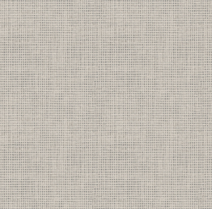 Nimmie Grey Basketweave Wallpaper by Chesapeake Homestead Covers about 56.4 square feet 20.5-in by 33-ft long roll Prepasted 20.5 - Fabric Carolina -