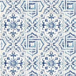 Sonoma Blue Spanish Tile Wallpaper by Chesapeake