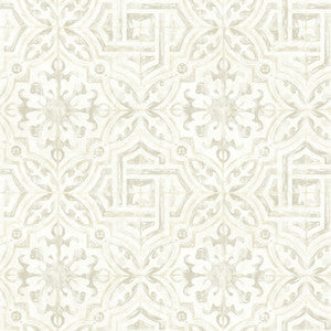 Sonoma Cream Spanish Tile Wallpaper by Chesapeake