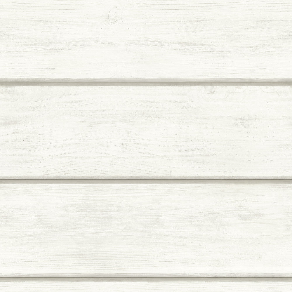 Cassidy White Wood Planks Wallpaper by Chesapeake Homestead Covers about 56.4 square feet 20.5-in by 33-ft long roll Prepasted 20.5 - Fabric Carolina -