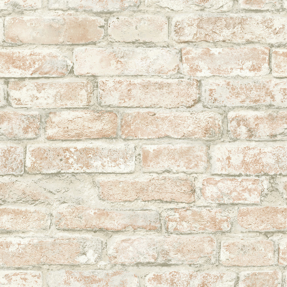 Arlington Rust Brick Wallpaper by Chesapeake Homestead Covers about 56.4 square feet 20.5-in by 33-ft long roll Prepasted 20.5 - Fabric Carolina -