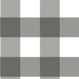 Amos Charcoal Gingham Wallpaper by Chesapeake