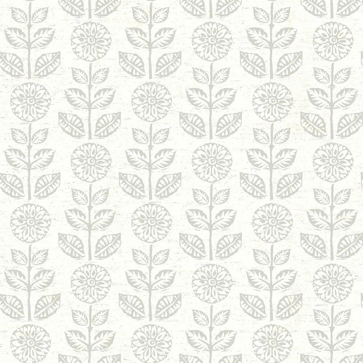 Light Grey Dolly Wallpaper by Chesapeake Homestead Covers about 56.4 square feet 20.5-in by 33-ft long roll Prepasted 20.5 - Fabric Carolina -