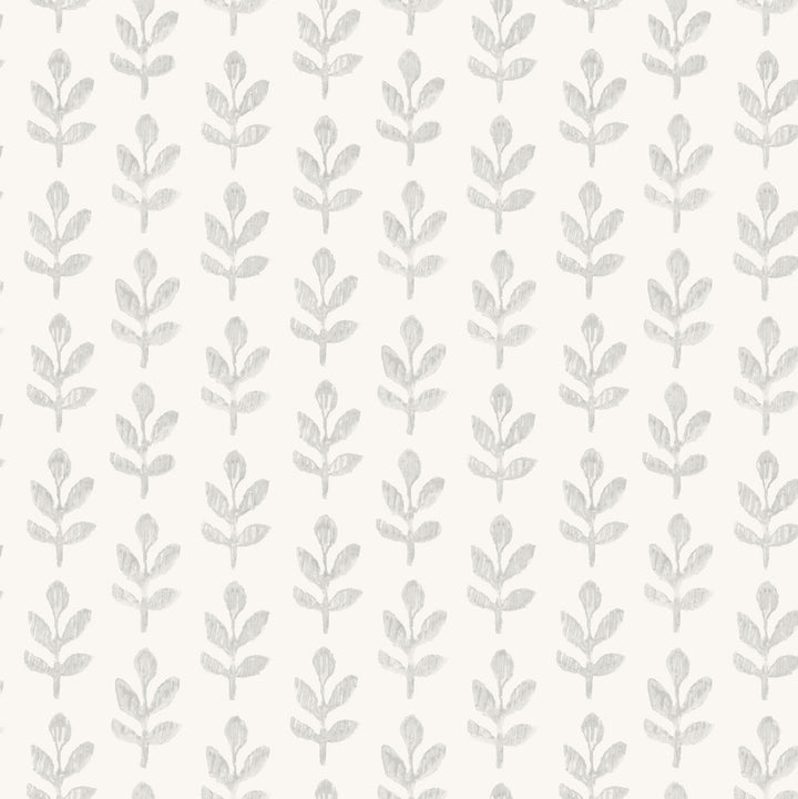 Whiskers Light Grey Leaf Wallpaper by Chesapeake Homestead Covers about 56.4 square feet 20.5-in by 33-ft long roll Prepasted 5.13 - Fabric Carolina -