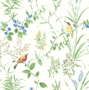 Imperial Garden Multicolor Botanical Wallpaper by Chesapeake