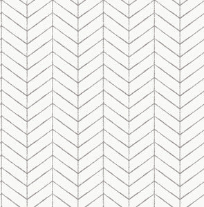 Bison Dark Grey Herringbone Wallpaper by Chesapeake