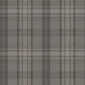 Austin Charcoal Plaid Wallpaper by Chesapeake