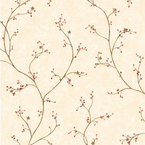 Justine Khaki Berry Trail Wallpaper by Chesapeake