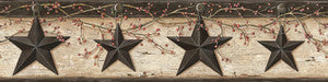 Ennis Charcoal Rustic Barn Star Wallpaper by Chesapeake