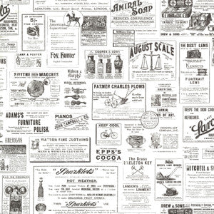Adamstown Ivory Newspaper Classifieds Wallpaper by Chesapeake