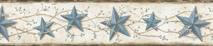Blue Heritage Tin Star Wallpaper by Chesapeake