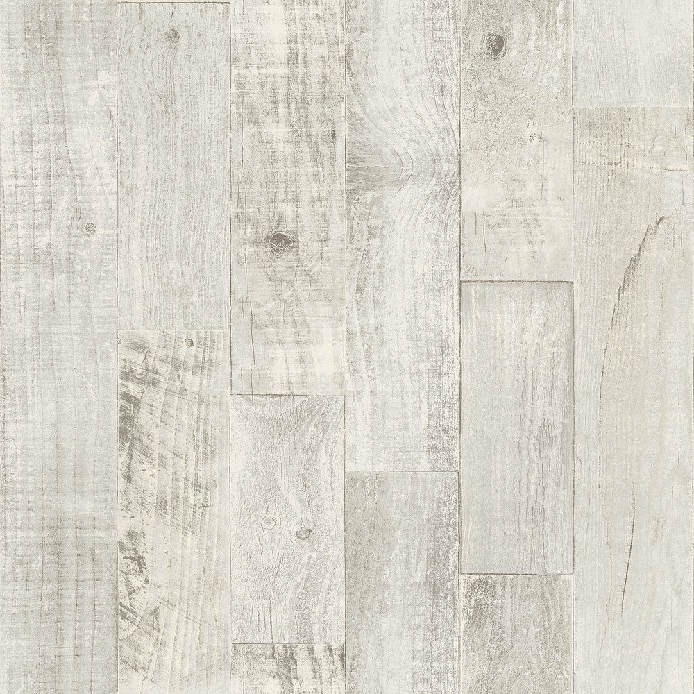 Chebacco Grey Wood Planks Wallpaper by Chesapeake Thoreau Covers about 56.4 square feet 20.5-in by 33-ft long roll Prepasted 20.5 - Fabric Carolina -
