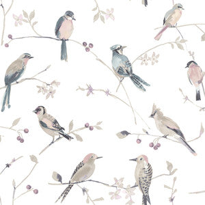 Birdsong Mauve Trail Wallpaper by Chesapeake