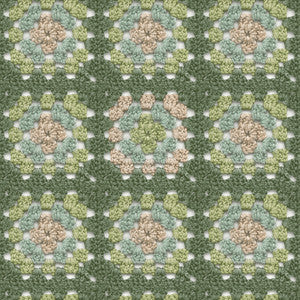 Maud Green Crochet Geometric Wallpaper by Chesapeake