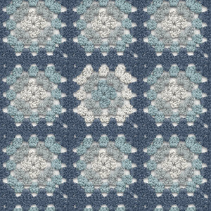 Maud Blue Crochet Geometric Wallpaper by Chesapeake